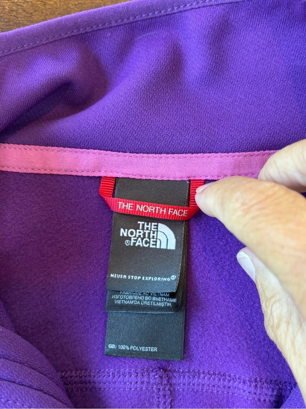 The North Face Purple Full Zip Performance Jacket Size Medium Fleece Lined